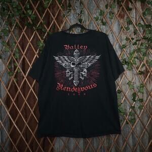 XXL - Vintage Y2K valley rendezvous 2009 motorcycle t-shirt